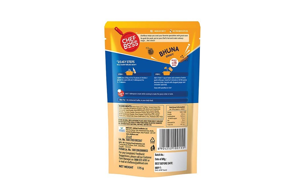 Chef Boss Bhuna Gravy    Pack  175 grams
